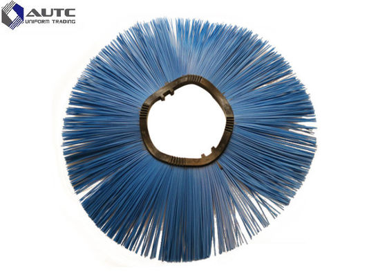 PP Wire Fastening Wafer Brush Snow Rotary Convoluted Wavy Ring Brush For Farms