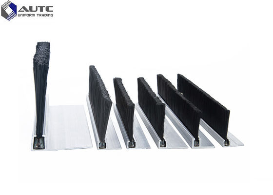 Custom Steel Wire Dustproof Windproof Sealing Strip Brush Aluminum Stents Metal Channel Strip Brushes Door Seal Nylon
