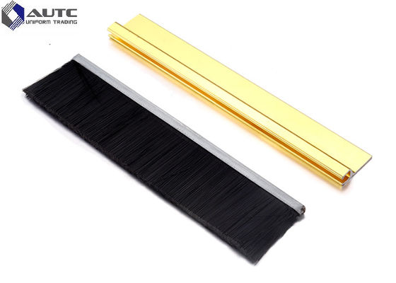 Custom Steel Wire Dustproof Windproof Sealing Strip Brush Aluminum Stents Metal Channel Strip Brushes Door Seal Nylon