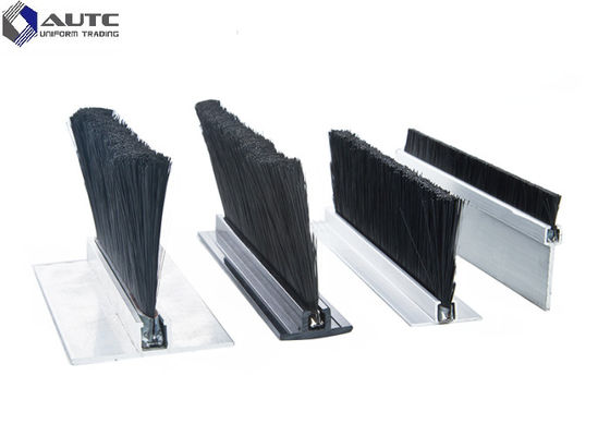 Custom Steel Wire Dustproof Windproof Sealing Strip Brush Aluminum Stents Metal Channel Strip Brushes Door Seal Nylon