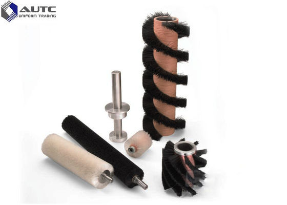 Rotating Roller Spiral Wire Brush Customized Soft Bristle Easily Installed