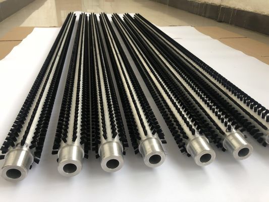 Aluminum Alloy Shaft Nylon Bristle Cylinder Brush Roller For Cleaning And Polishing