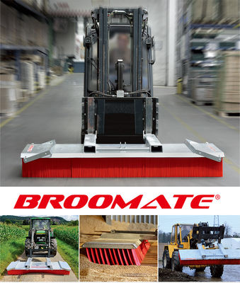 Steel Base Design 1800mm Warehouse Forklift Broom Attachment