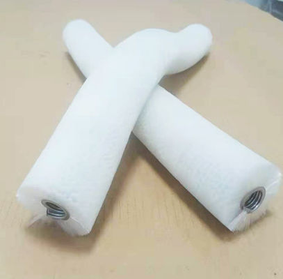 Soft White Nylon PA66 Bristle White Brush Roller Spiral Brush For Polishing Machine