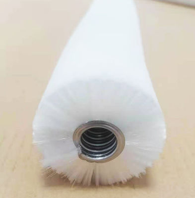 Soft White Nylon PA66 Bristle White Brush Roller Spiral Brush For Polishing Machine